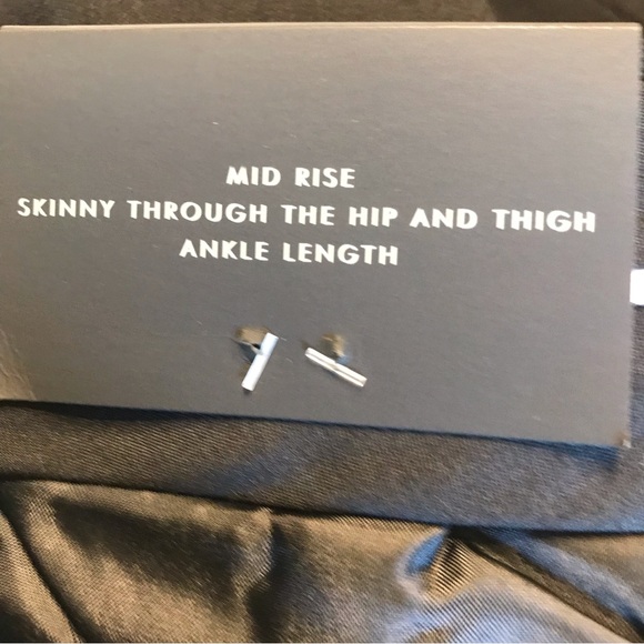 NWT Banana Republic Mid-rise Sloan Ankle Length Black Pants Size 8 $89. - Picture 6 of 9